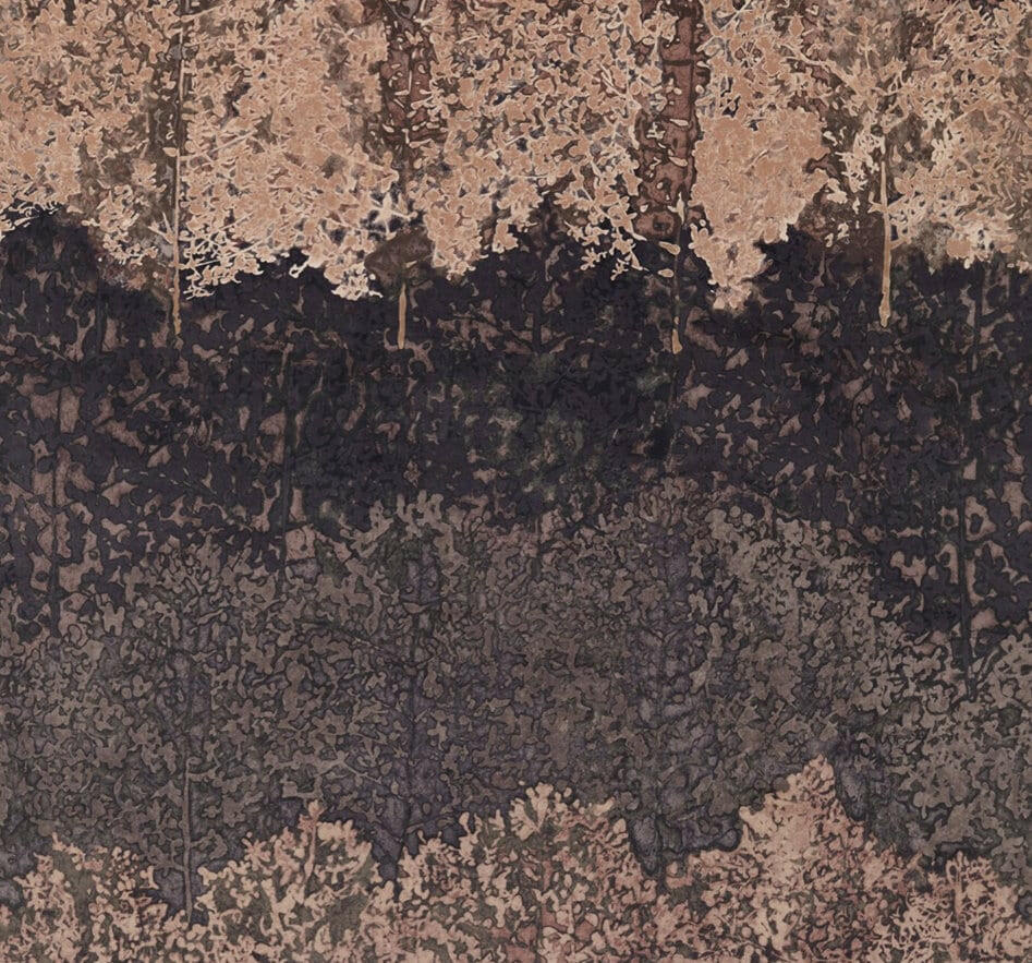 Zoffany - Belvoir - Fig / Hollyhock - Abstract Ombré Forest Luxury Velvet Cushion Cover - Handmade Throw Pillow Designer Home Decor.