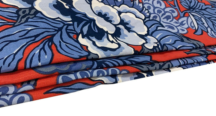 Thibaut - Honshu - Red and Blue -  Made To Measure Professionally Made Roman Blind.