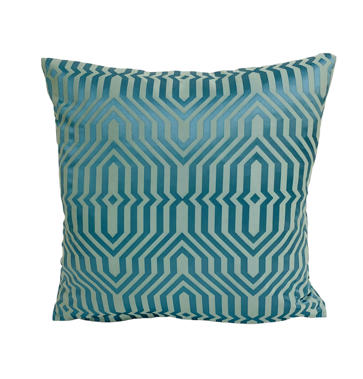 Prestigious - Mercury - Marine  - Funky Geometric Cushion Cover - Handmade Throw Pillow Designer Home Decor.