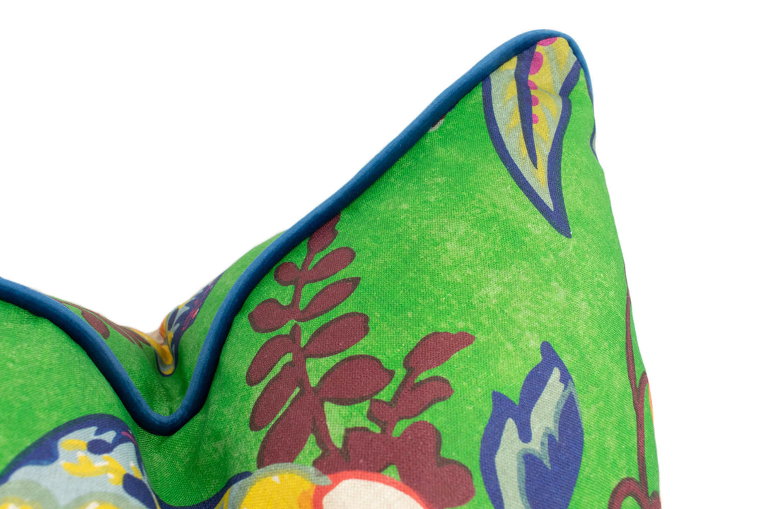 Anna French x Thibaut - Fairbanks - Savoy Collection - Green - Stunning Floral Cushion Cover - Handmade Pillow Throw Luxury Home Decor.