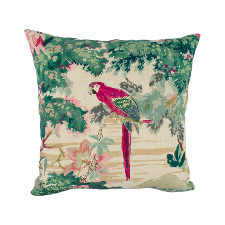 Linwood - Jungle Rumble - Parrot - Vibrant Tropical Jungle Designer Cushion Cover - Luxury Throw Pillow - Handmade Home Decor.