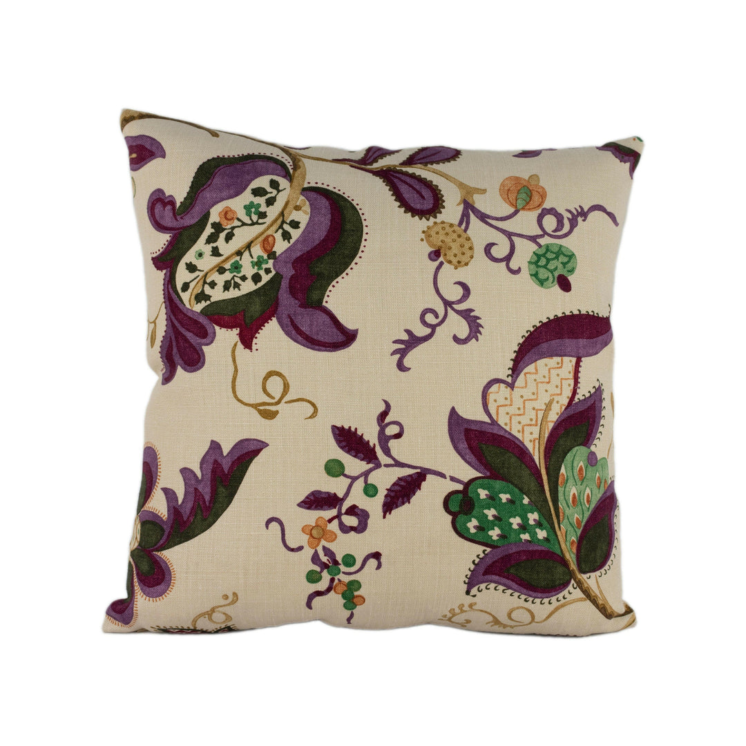 Sanderson - Roslyn - Emerald / Damson - Stunning Designer Cushion Cover Home Décor Throw Pillow.