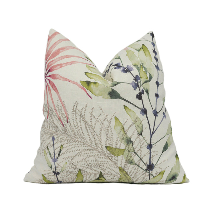 Harlequin - Postelia - Berry / Heather - Whimsical Sea Flowers Cushion Cover - Handmade Throw Pillow - Designer Home Décor.