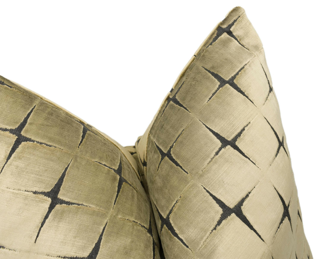 Harlequin - Issoria - Sepia - Glamorous Designer Cut Velvet Cushion Cover Throw Pillow Handmade Home Décor.