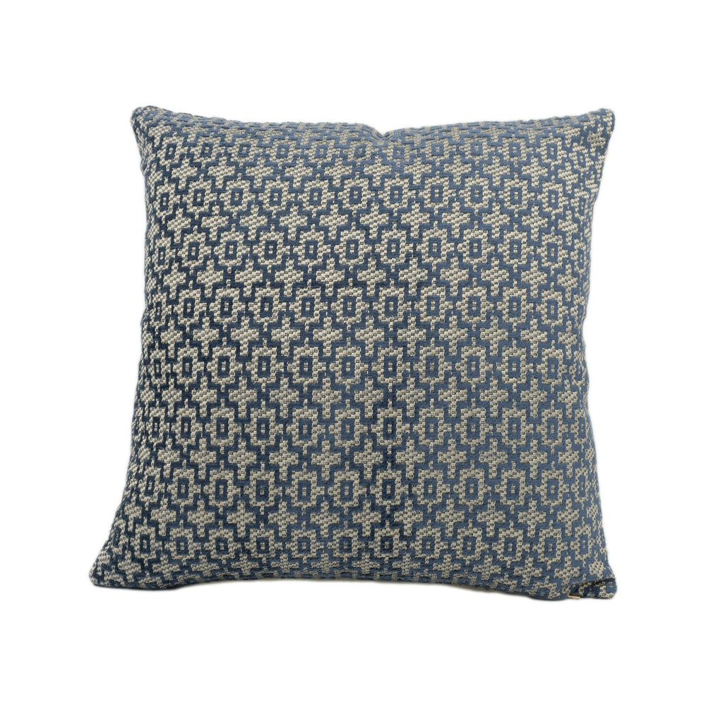 Clarke and Clarke - Mansour - Indigo - Chenille Cushion Cover Handmade Throw Pillow Designer Home Décor.