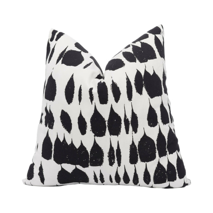 Schumacher - Queen of Spain - Black - Painterly Mid-Century Designer Cushion Cover - Handmade Throw Pillow - Luxury Home Decor.