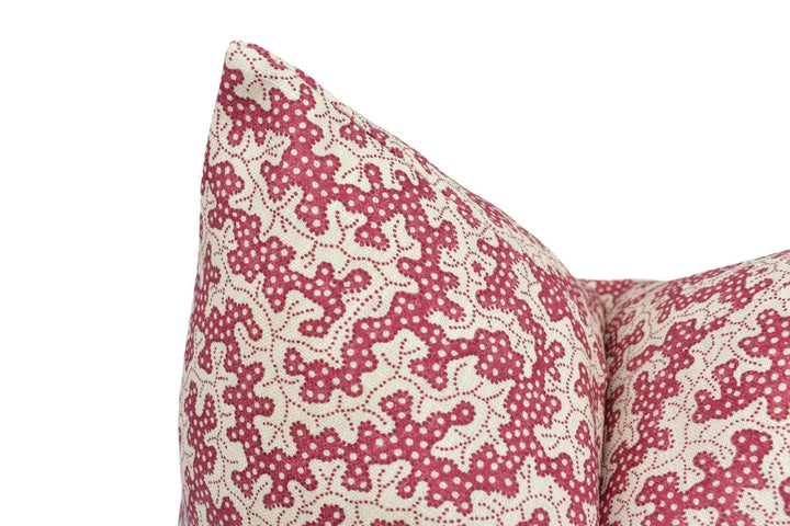 Sanderson x Salvesen Graham - Truffle - Damson - Coral Reef Mushroom Intricate Dot Designer Cushion Cover -  Luxury Throw Pillow - Handmade.