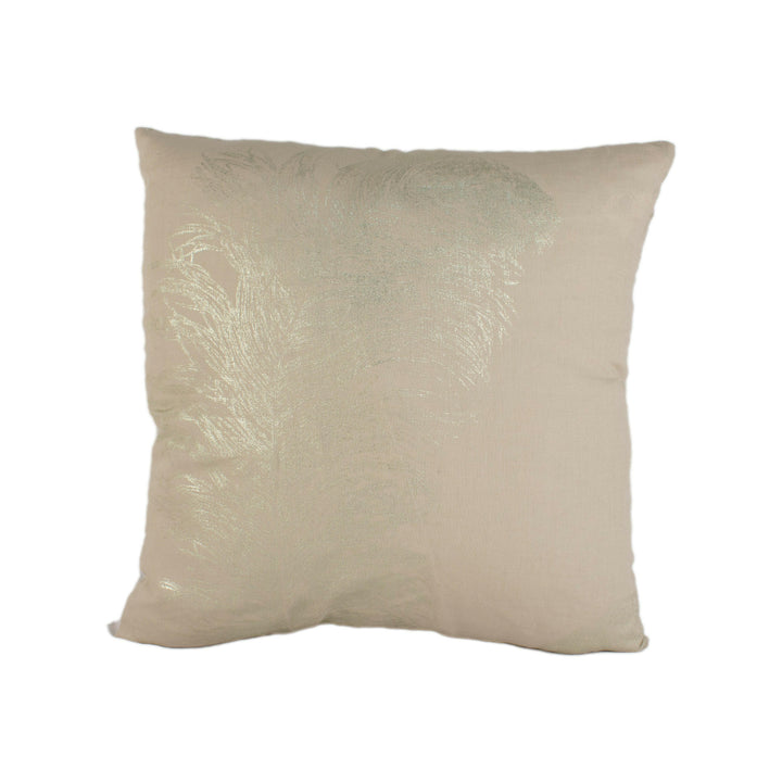 Harlequin - Operetta - Pebble - Extravagant Metallic Ostrich Feather Cushion Cover Throw Pillow Designer Home Decor.