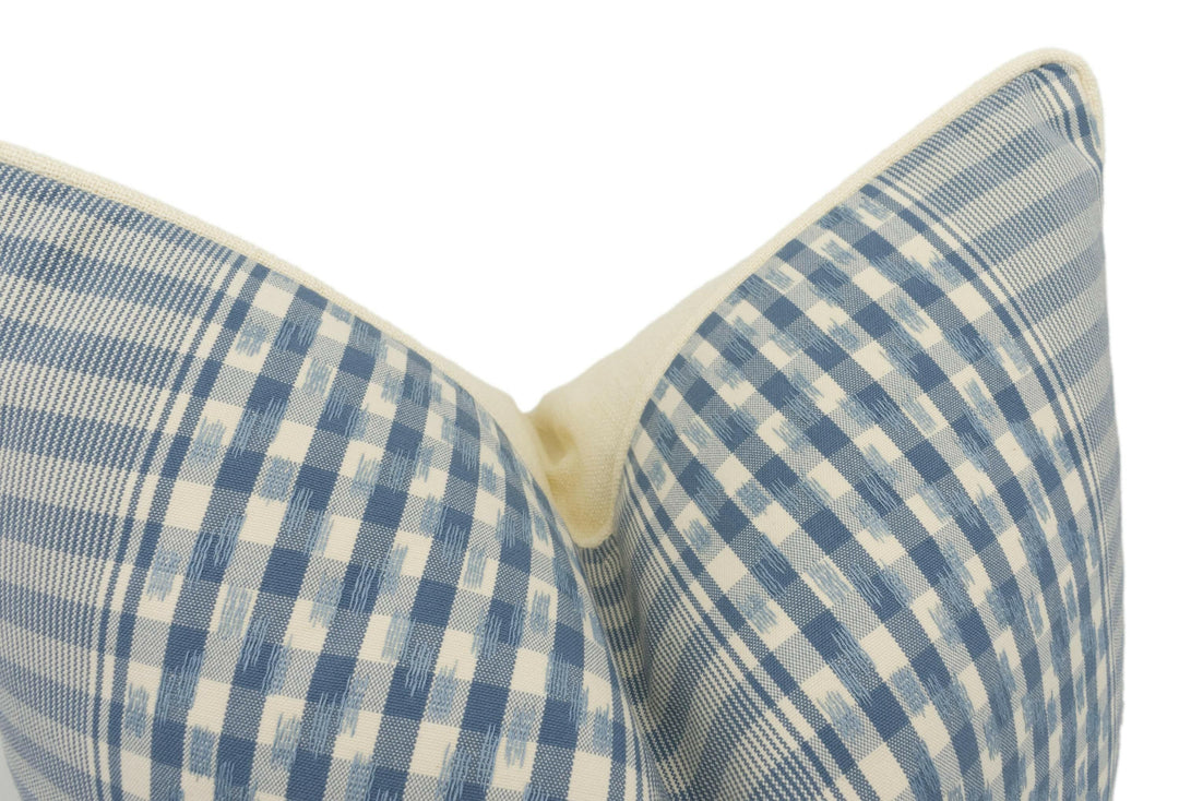 Colefax and Fowler - Langham Check - Blue - Charming Vintage Inspired Country Cushion Cover - Handmade Throw Pillow - Designer Home Décor.