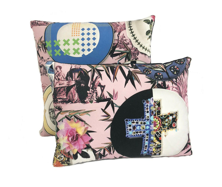 Designers Guild / Christian Lacroix - Folie Myrtille - Stunning Cotton Designer Cushion Cover Throw Pillow Home Decor.