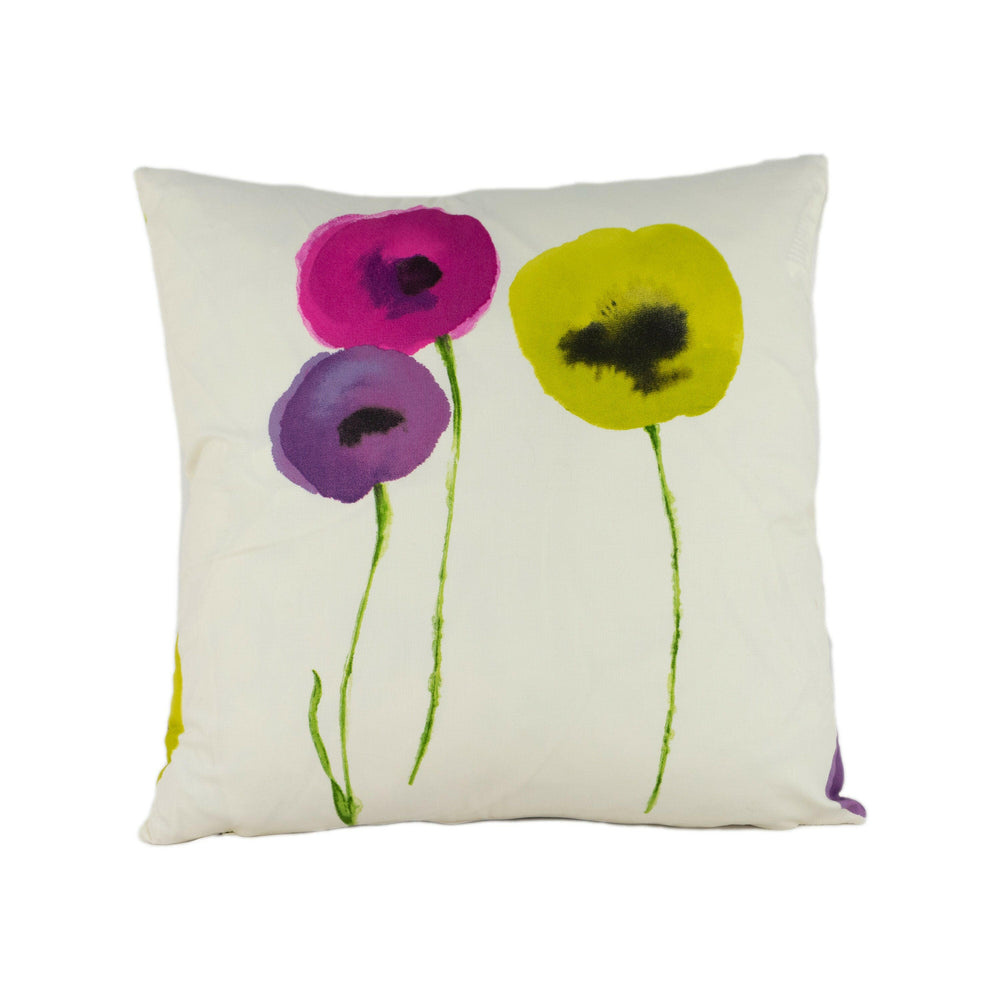 Sanderson - Poppies Watercolour - Blackberry / Lime - Stunning Designer Cushion Cover Home Décor Throw Pillow.