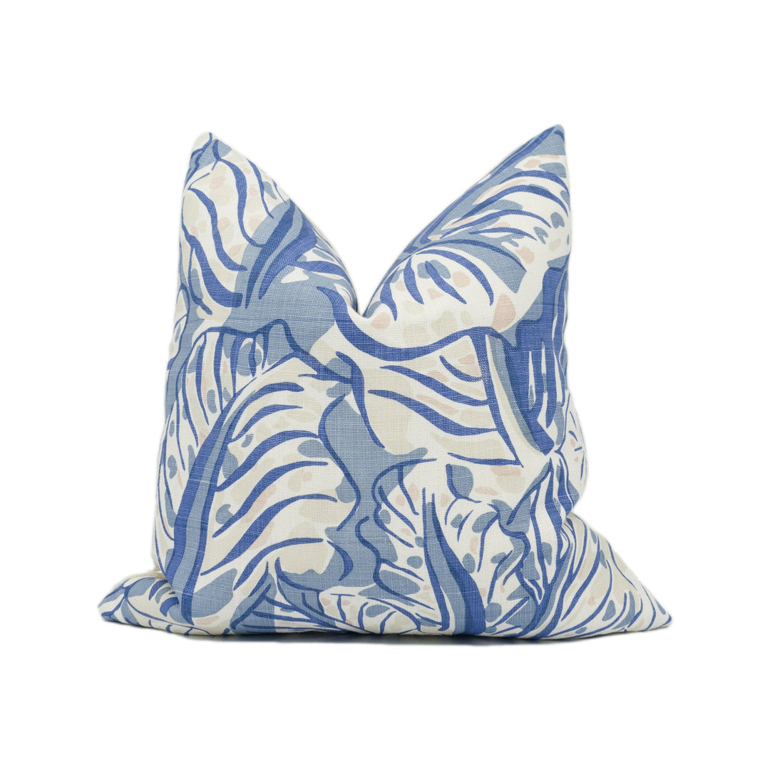 Christopher Farr x Raoul Dufy - Mille Feuilles - Denim - Iconic Fresh Contemporary Designer Cushion Cover - Luxury Throw Pillow - Handmade.