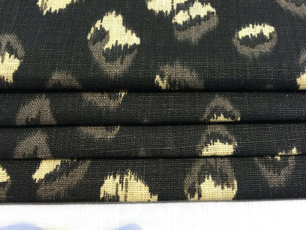 Lee Jofa & Kelly Wearstler Feline in Ebony Beige Made To Measure Professionally Made Roman Blind.