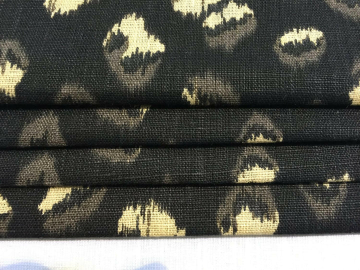 Lee Jofa & Kelly Wearstler Feline in Ebony Beige Made To Measure Professionally Made Roman Blind.