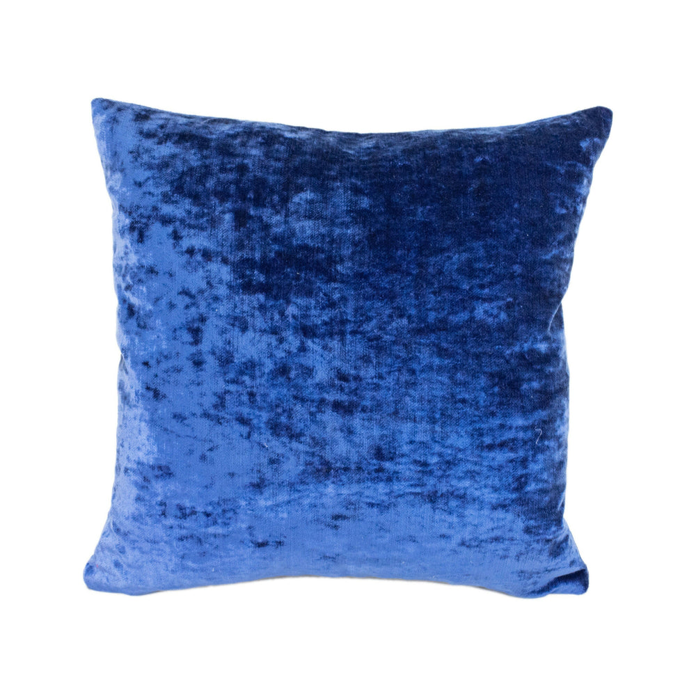 Stunning Blue Designer Crushed Velvet Cushion Cover Home Decor Throw Pillow.