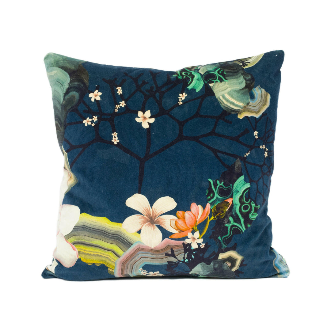 Designers Guild x Christian Lacroix - Algae Bloom Soft - Agate - Aquatic Velvet Cushion Cover - Malachite Pillow Cover - Quirky Unique Cover.