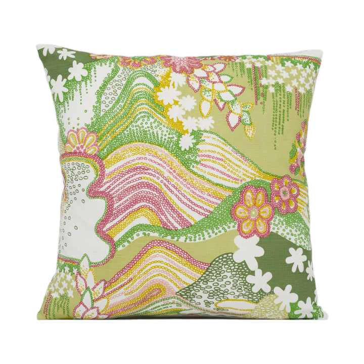 Clements Ribeiro x Schumacher - Daisy Chain - Green and Pink - 1970&