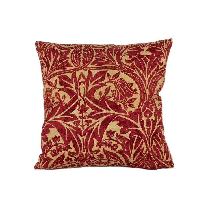 William Morris - Bluebell - Claret / Gold - Classic English Designer Cushion Cover Stunning Designer Throw Pillow Home Decor.