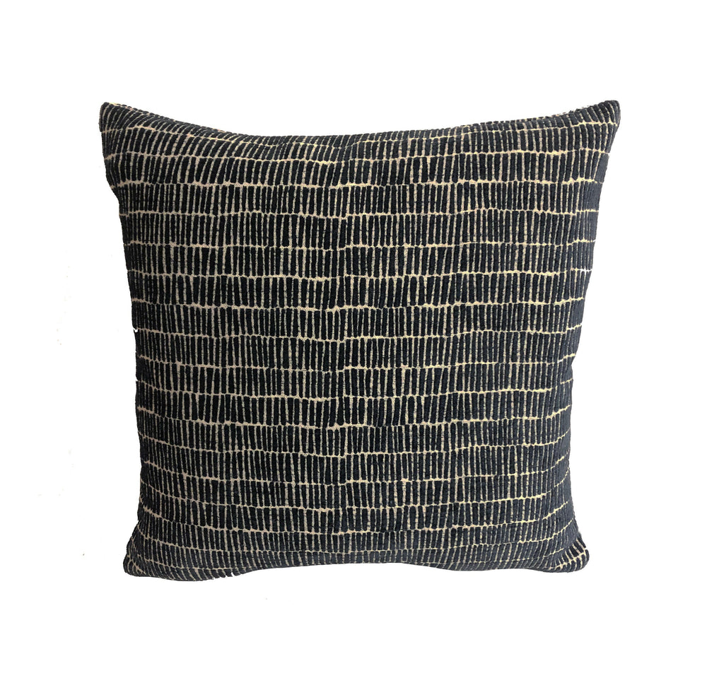 Scion - Hikari - Midnight - Japanese-Inspired Graffiti Cushion Cover - Velvet Feel Throw Pillow - Handmade Designer Home Decor.