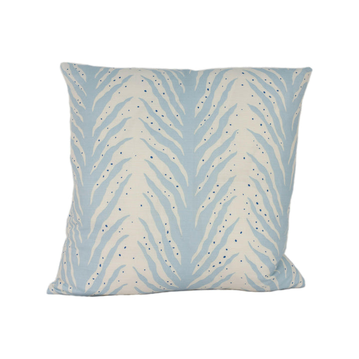 Schumacher - Creeping Fern - Slumber Blue - Fauna Inspired Stripe Designer Cushion Cover - Handmade Throw Pillow - Luxury Home Decor.