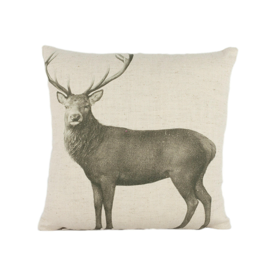 Sanderson - Evesham Deer - Linen / Chalk - Cushion Cover Throw Pillow Designer Home Decor.
