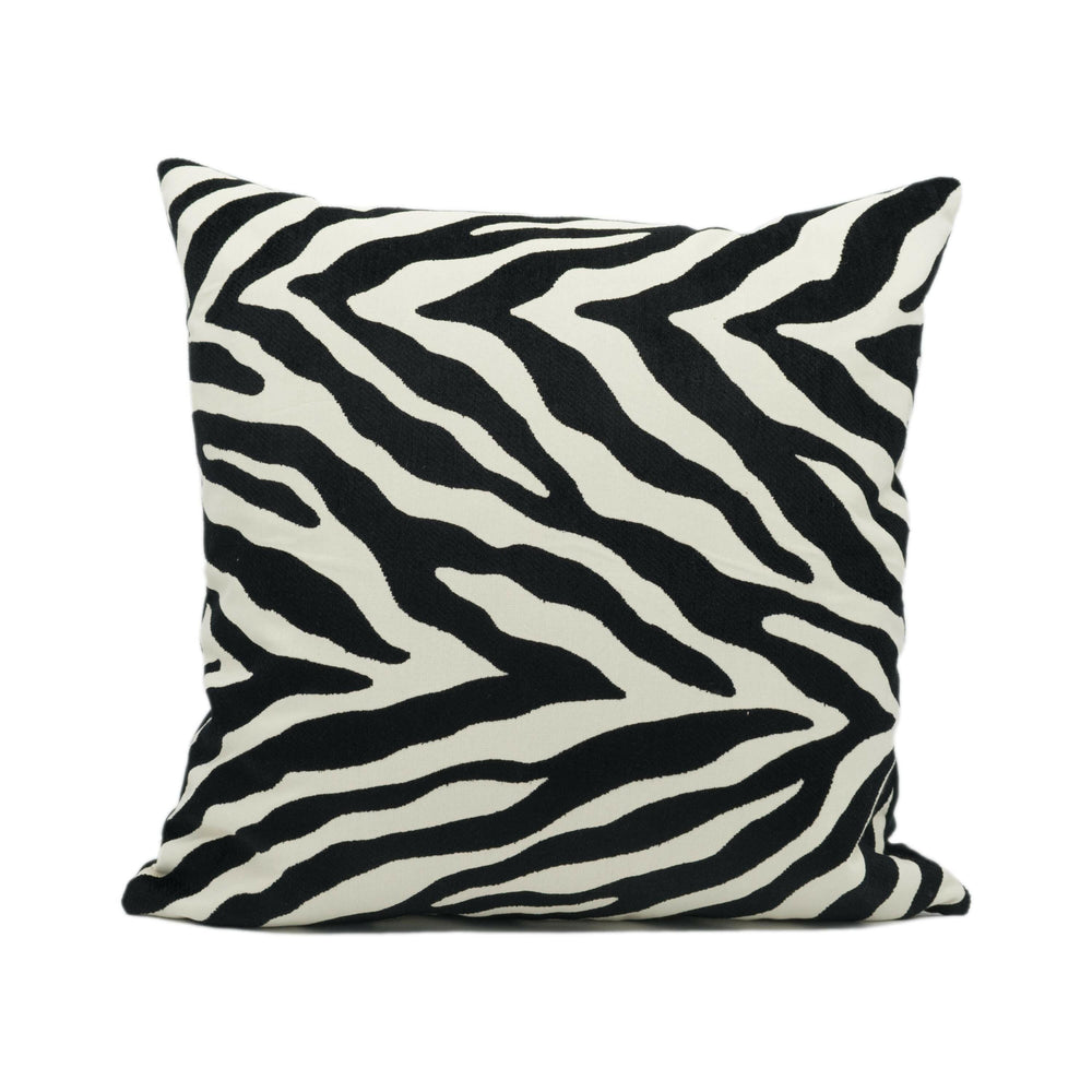 Clarke & Clarke - BW1029 - Black / White - Velvet Cushion Cover Handmade Throw Pillow Designer Home Décor.