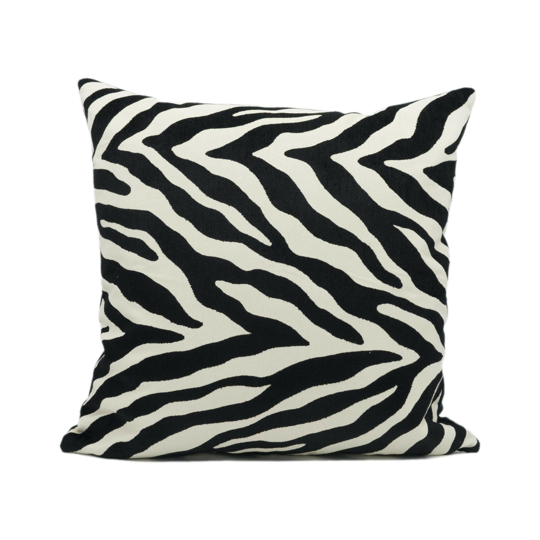 Clarke &amp; Clarke - BW1029 - Black / White - Velvet Cushion Cover Handmade Throw Pillow Designer Home Décor.