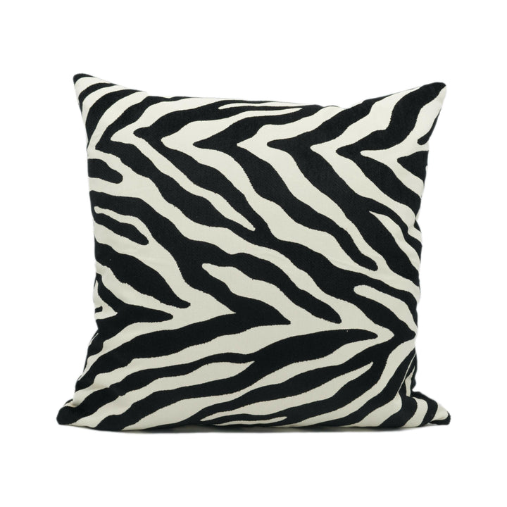 Clarke &amp; Clarke - BW1029 - Black / White - Velvet Cushion Cover Handmade Throw Pillow Designer Home Décor.