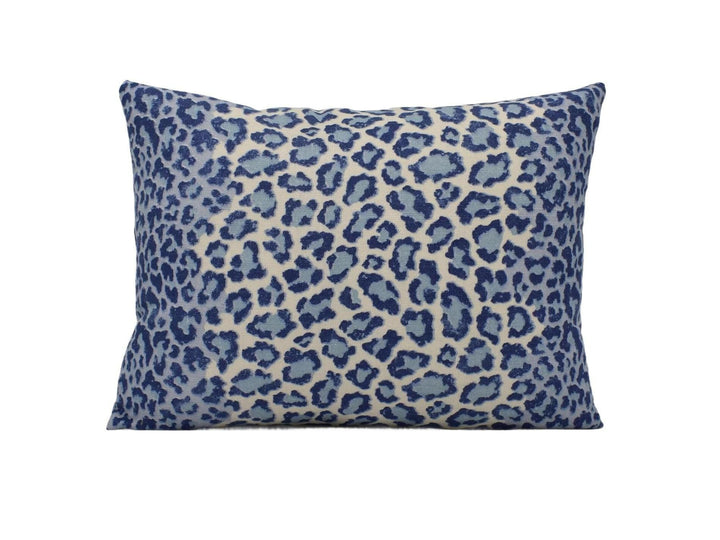 Colefax and Fowler - Panthera - Navy - Soft Distinctive Big Cat Print Stripe Designer Cushion Cover - Luxury Throw Pillow - Handmade Home.