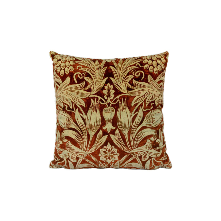 William Morris - Sunflower Velvet - Saffron / Vellum - Cushion Cover Throw Pillow Designer Home Decor.