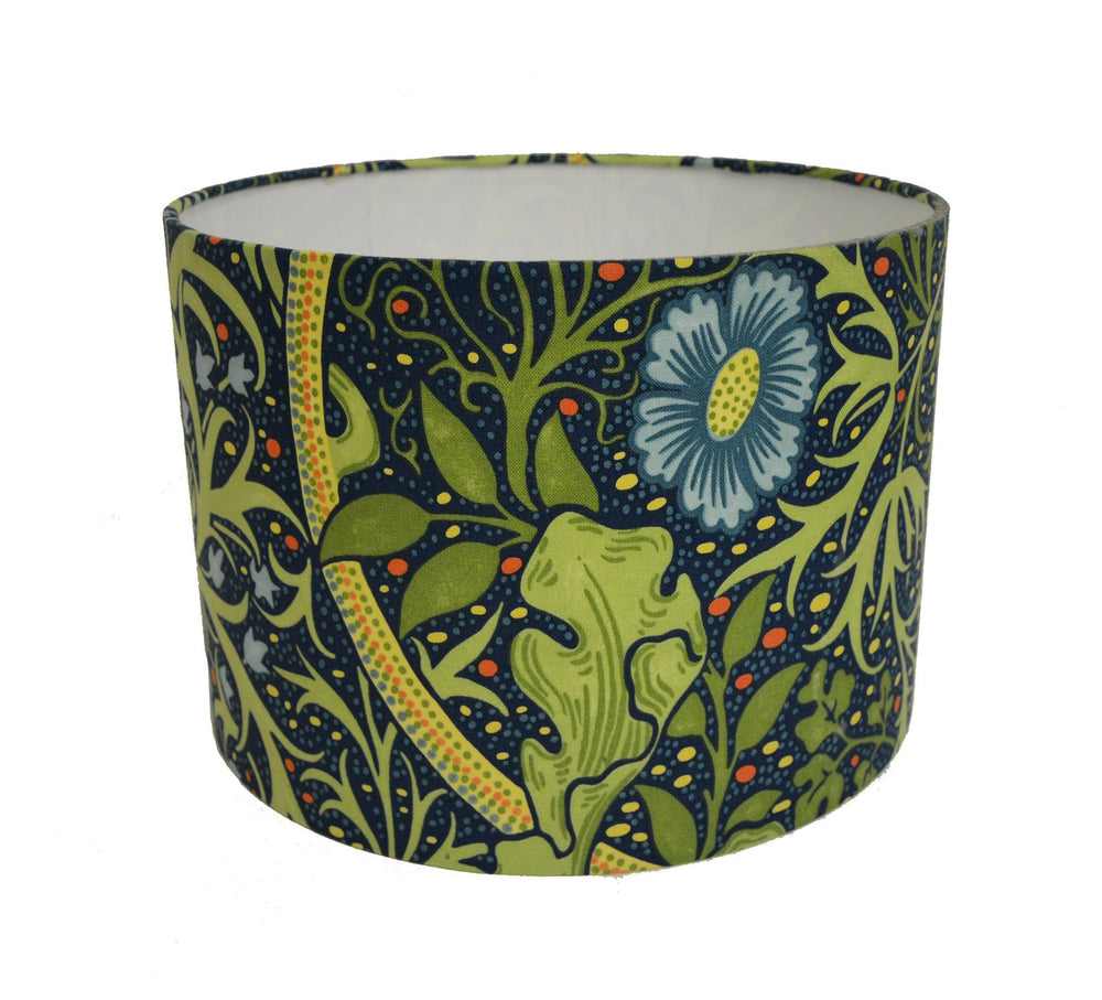William Morris - Seaweed - Cobalt / Thyme - Lampshade Stunning Handmade.