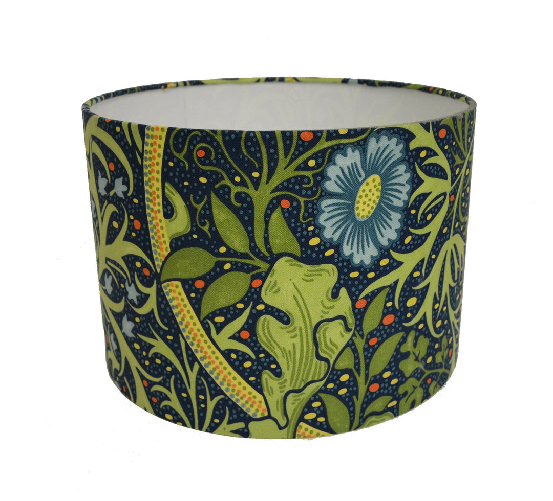 William Morris - Seaweed - Cobalt / Thyme - Lampshade Stunning Handmade.