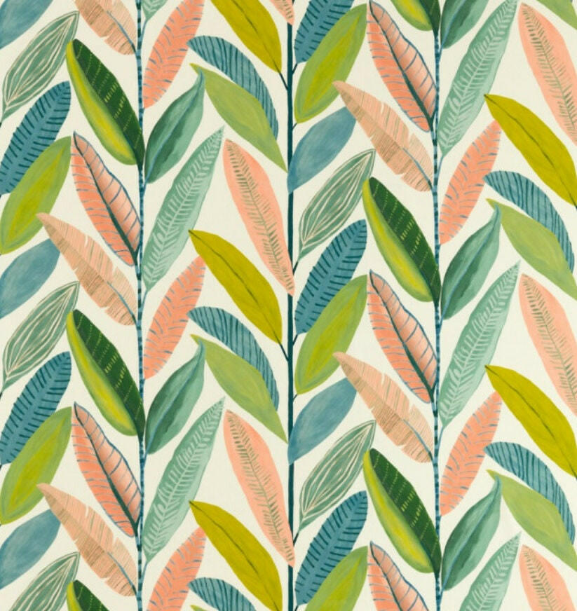 Scion - Hikkaduwa - Tropicana - Painterly Sri Lankan Banana Leaves Cushion Cover - Handmade Throw Pillow - Designer Home Decor.