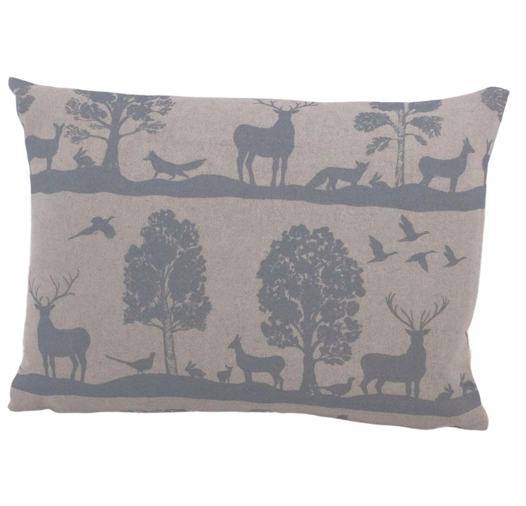 Voyage - Cairngorms - Loch - Wonderful Scottish Highland Fauna & Floral Cushion Cover - Handmade Throw Pillow Designer Home Decor.