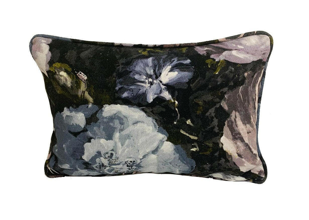 Clarke &amp; Clarke - Floretta - Blush / Charcoal - Stunning Luxurious Floral Cushion Cover Throw Pillow Designer Home Decor.