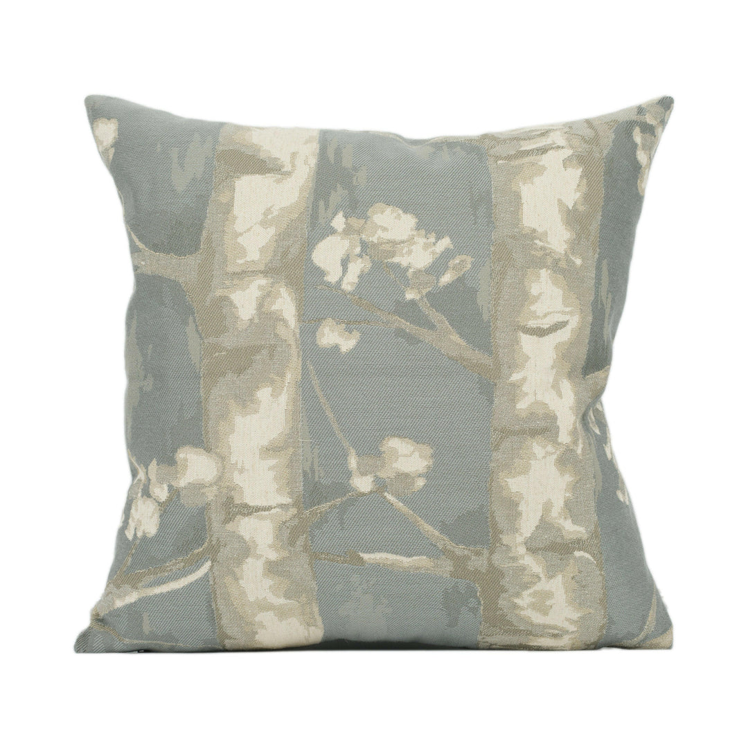 Voyage - Windermere - Dove - Subtle Birch Tree Woods Cushion Cover - Handmade Throw Pillow - Designer Home Décor.