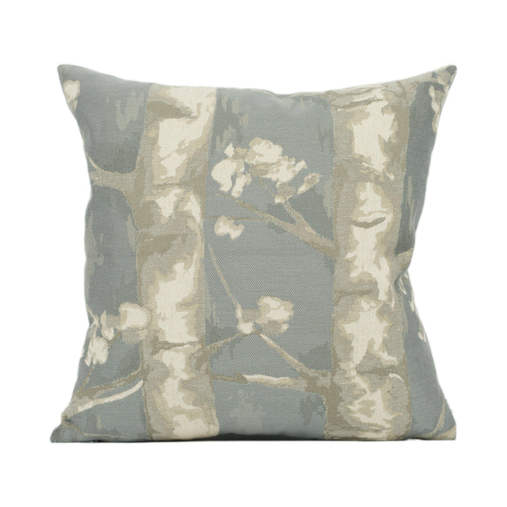 Voyage - Windermere - Dove - Subtle Birch Tree Woods Cushion Cover - Handmade Throw Pillow - Designer Home Décor.