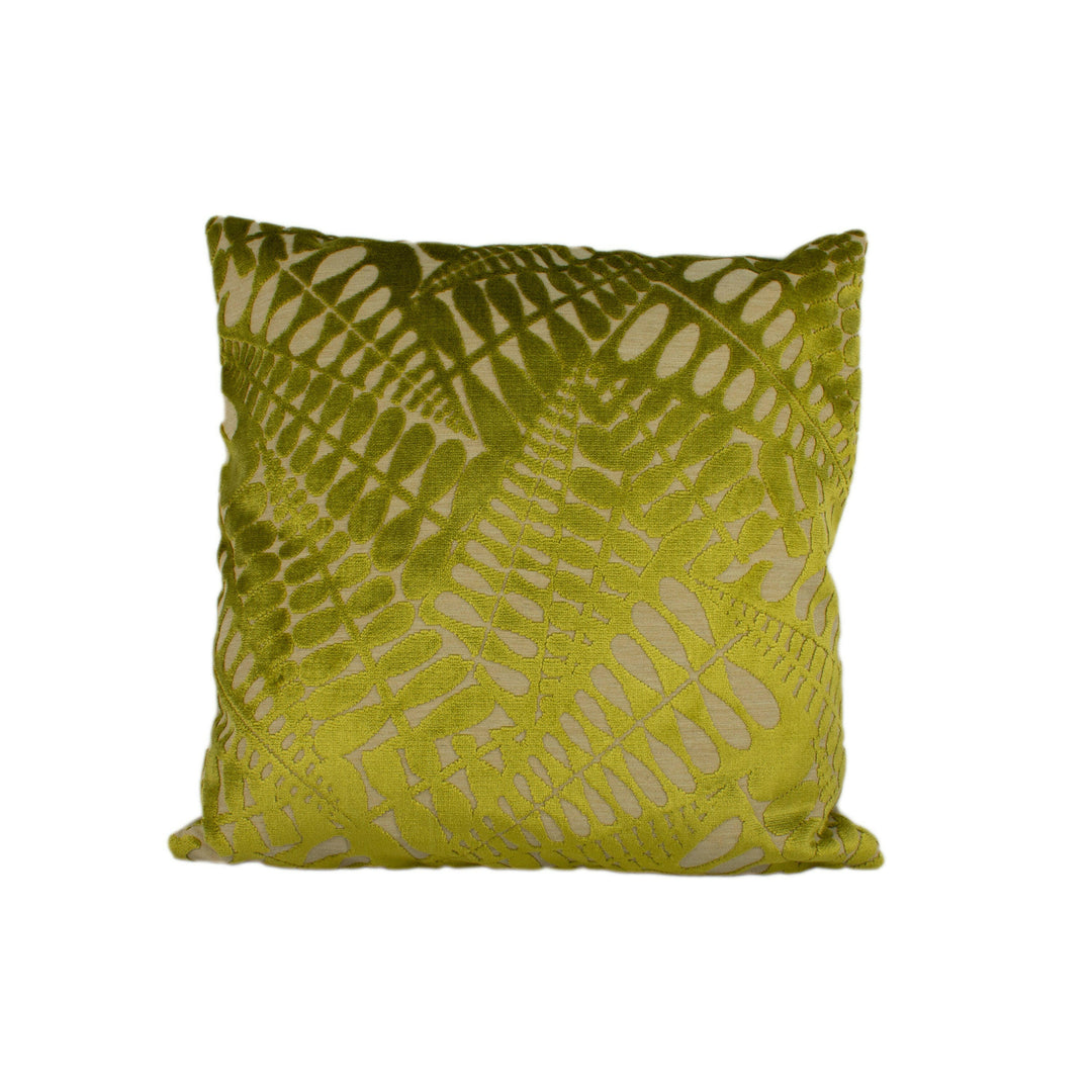 Harlequin - Arcadia Velvet - Moss and Neutral - Designer Art Deco Cut Velvet Cushion Cover Throw Pillow Home Decor.