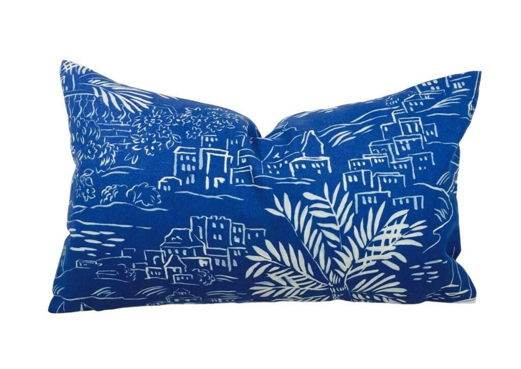 Designers Guild - Ralph Lauren - Homeport Scenic - Harbour - Stunning Designer Cushion Cover Throw Pillow Home Decor.