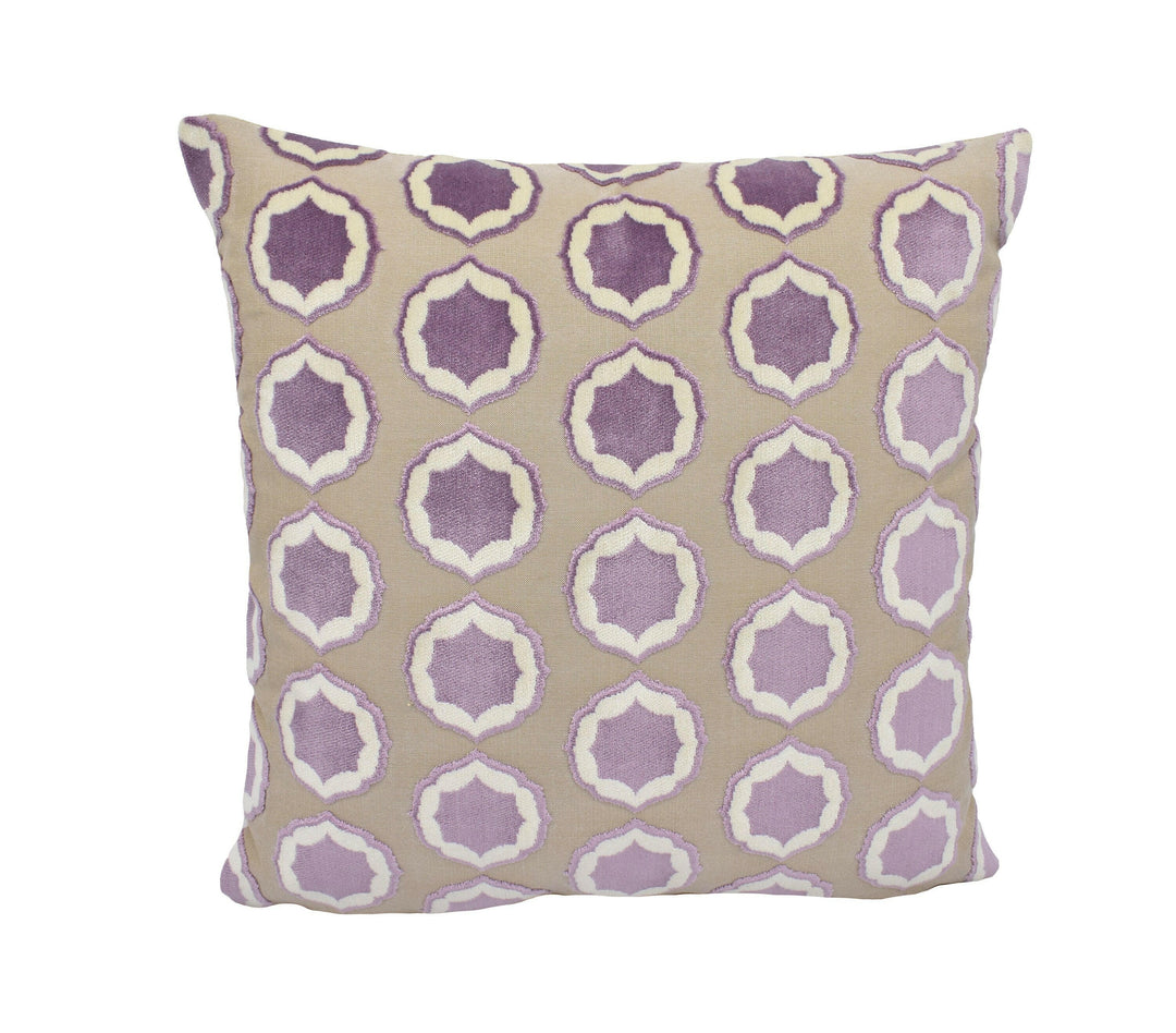 Manuel Canovas - Tiana - Glycine / Blanc - Glamorous Designer Cut Velvet Cushion Cover - Handmade Throw Pillow - Designer Home Décor.