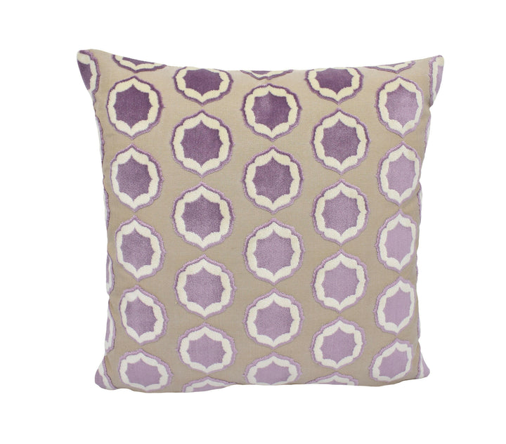 Manuel Canovas - Tiana - Glycine / Blanc - Glamorous Designer Cut Velvet Cushion Cover - Handmade Throw Pillow - Designer Home Décor.