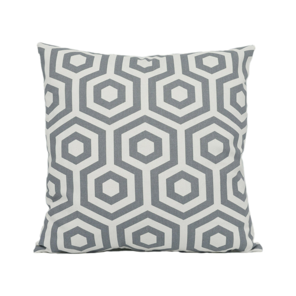 Prestigious - Hex - Stone - Striking Retro Style Geometric Cushion Cover Handmade Throw Pillow Designer Home Décor.