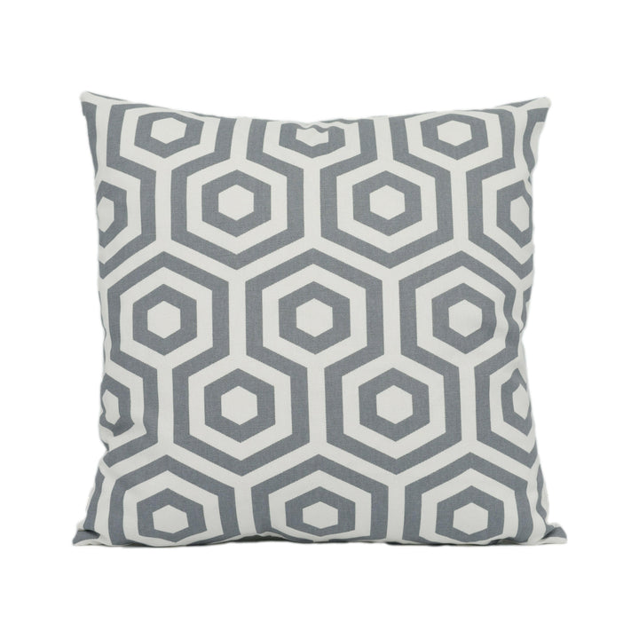 Prestigious - Hex - Stone - Striking Retro Style Geometric Cushion Cover Handmade Throw Pillow Designer Home Décor.