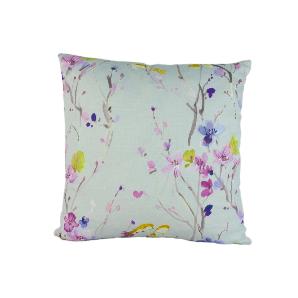 Voyage - Armathwaite - Violet / Duck Egg - Stunning Floral Cushion Cover Throw Pillow Designer Home Decor.