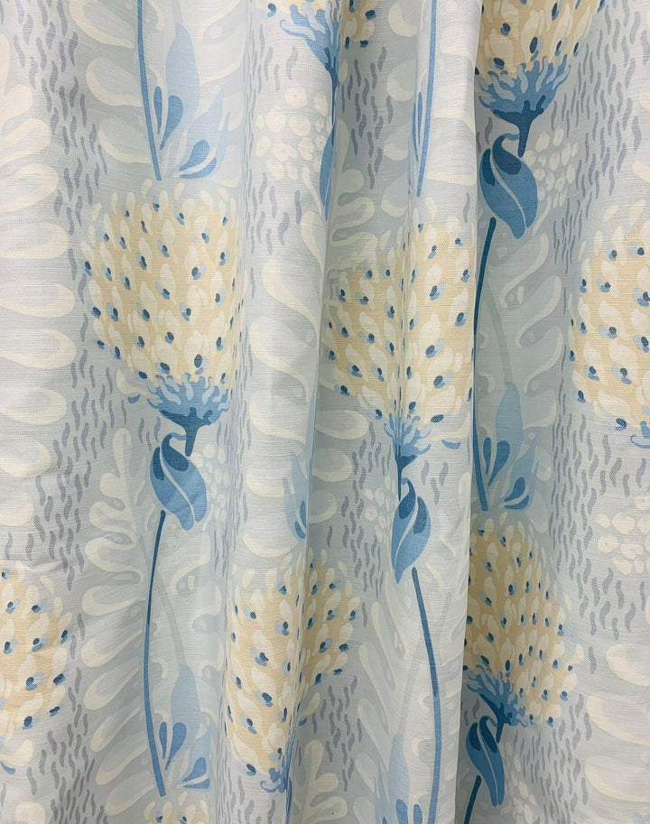 Thibaut - Anna French Fabric - Tiverton  - Spa Blue  Made to Measure Curtains - draper panels.