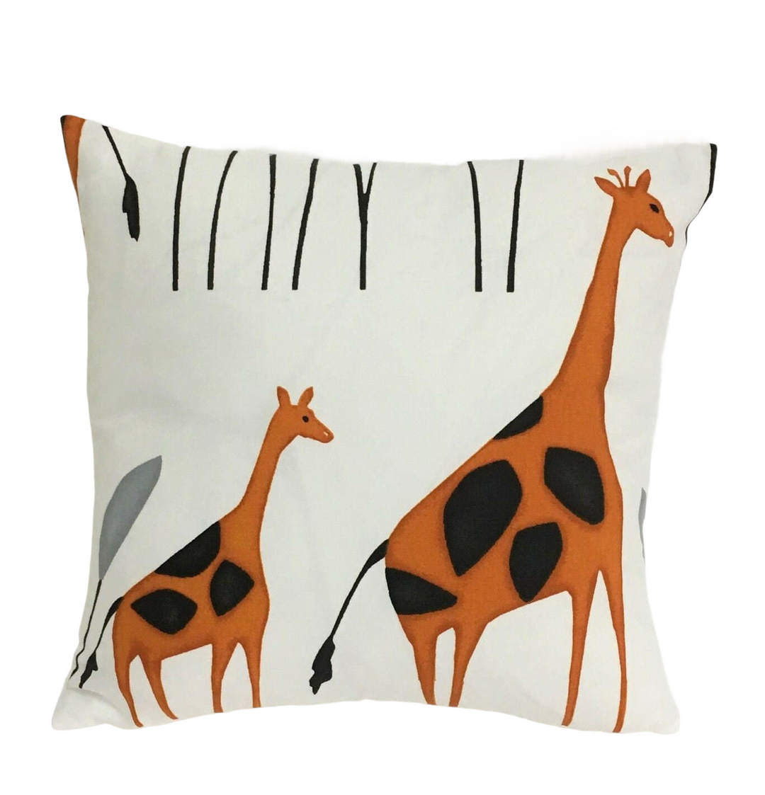 Prestigious Textiles - Geoffrey Giraffe Fabric - Option of Contrast Piped Or Plain Cushion Covers.