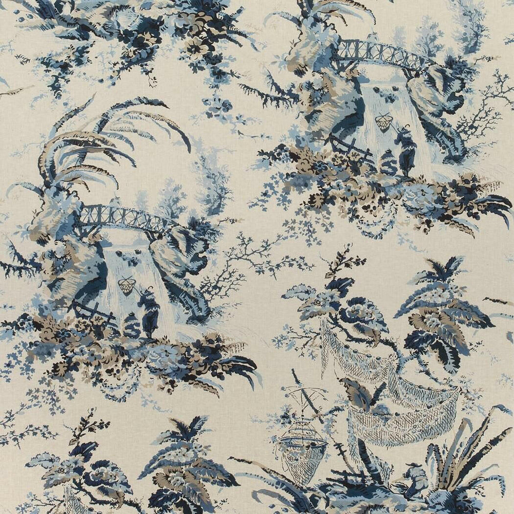 Anna French Fabric - Moorea Blue -  Made to Measure Curtains.