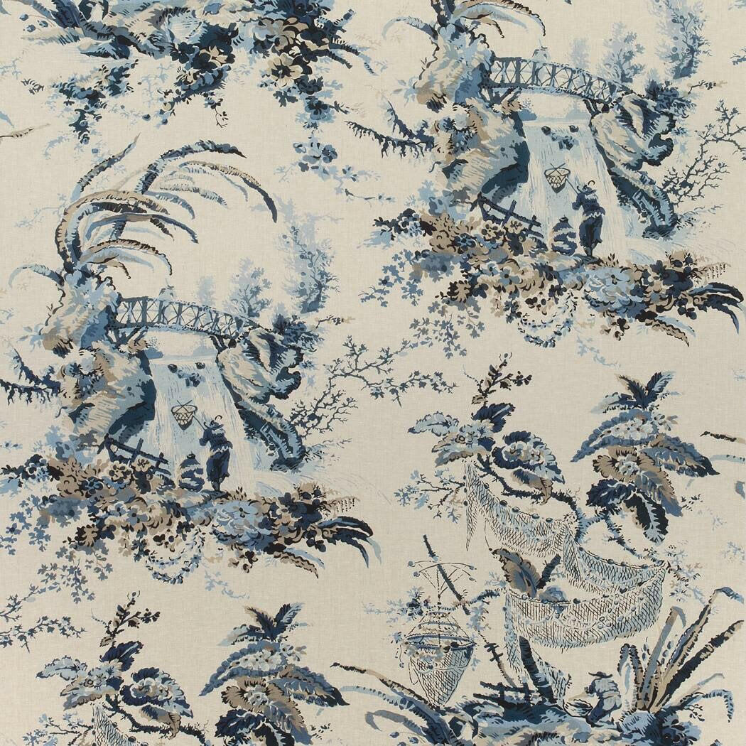 Anna French Fabric - Moorea Blue -  Made to Measure Curtains.