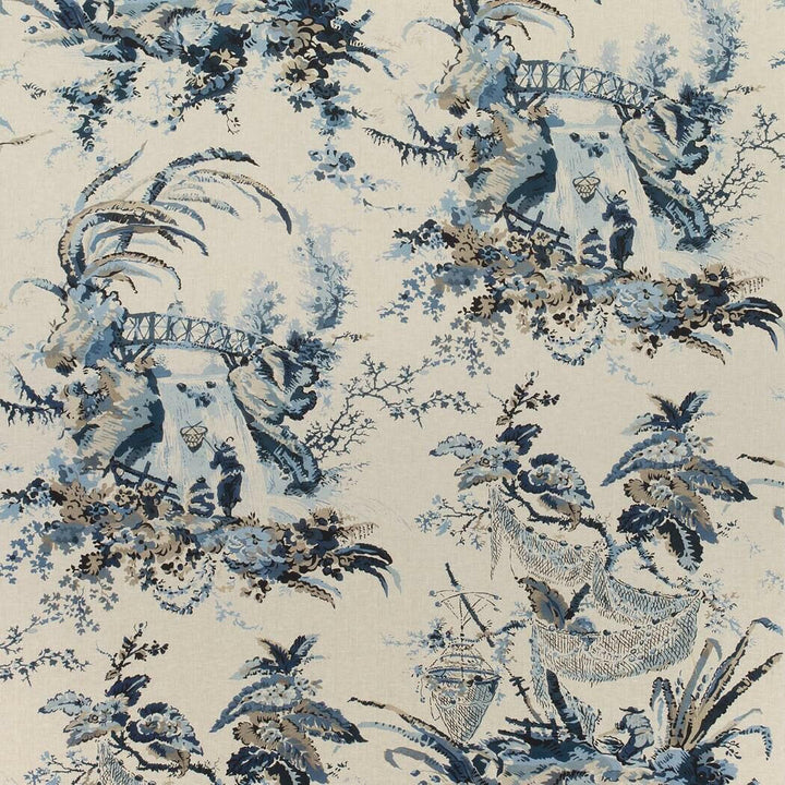 Anna French Fabric - Moorea Blue -  Made to Measure Curtains.