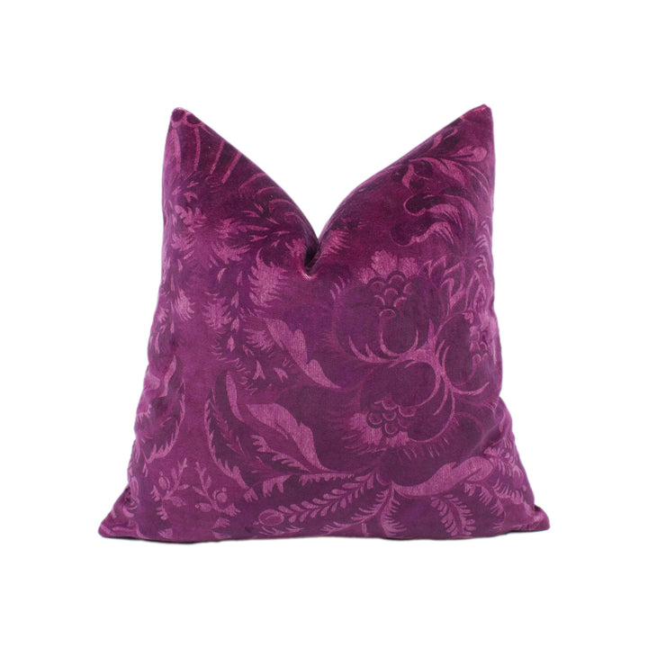 Zoffany - Ducato Velvet - Rubient - Sumptuous Damask Inspired Luxury Velvet Cushion Cover - Handmade Throw Pillow Designer Home Decor.